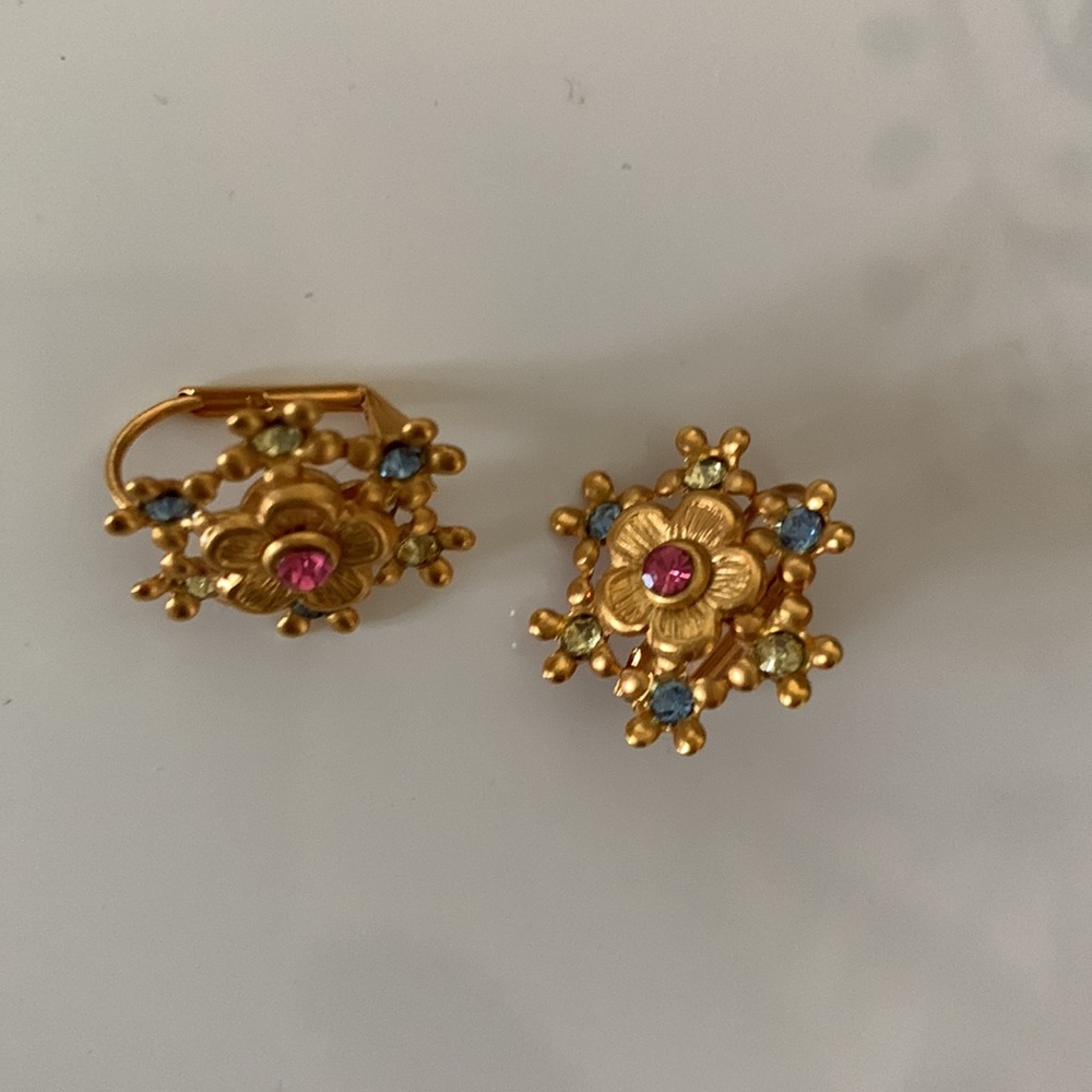 Pretty flowers - Gold Earrings